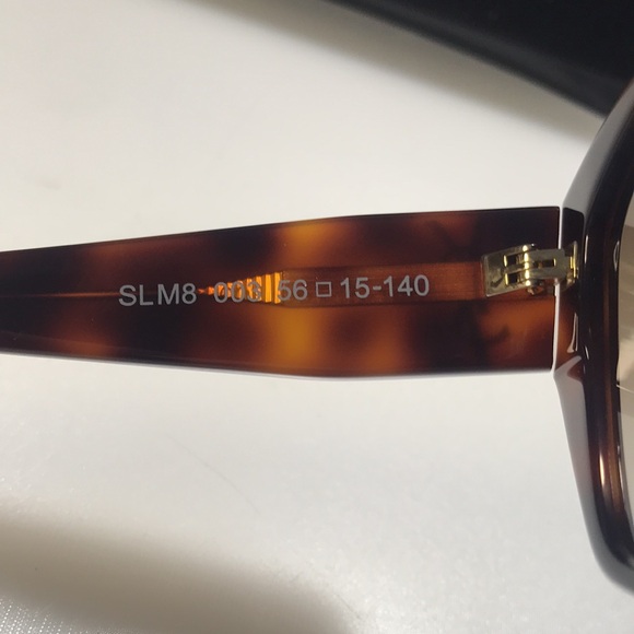 💯- New SAINT LAURENT SLM8 Cat Eye HAVANA Brown Frame/Grey Lenses Sunglasses - Picture 10 of 14